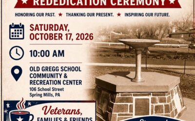 Veterans Memorial Fountain Rededication October 17th, 2026 at 9:30 am